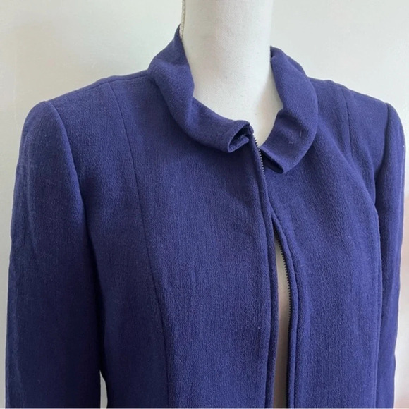 Armani Collezioni • NWT $1295 Blueish Purple Zip Front Giacca Blazer - Picture 2 of 10
